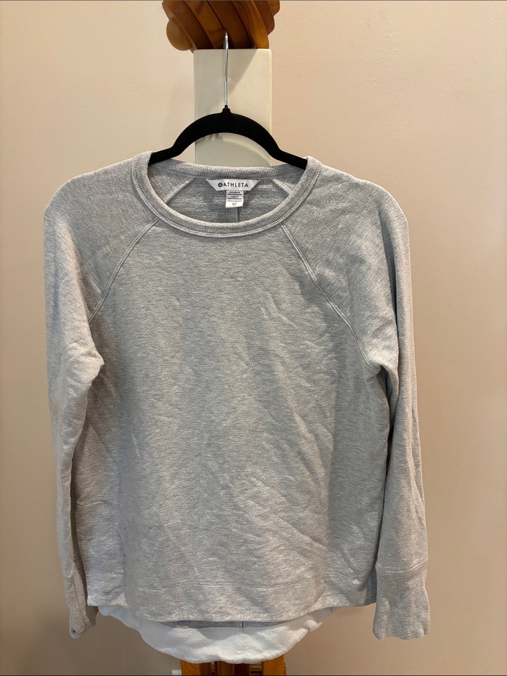 Athleta Light Gray Crewneck Sweatshirt